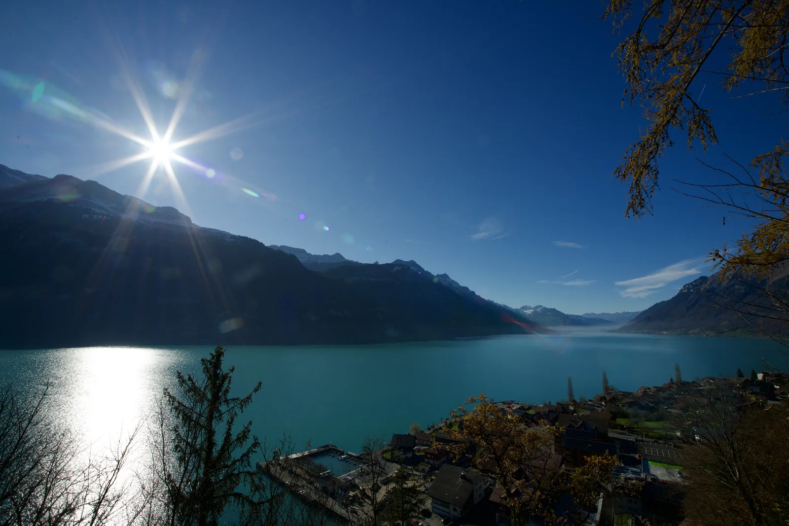A lake within the mountains